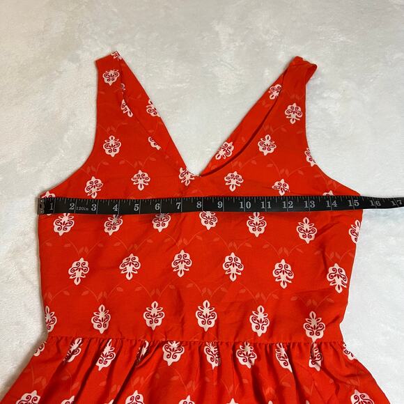 Women's Sleeveless V-Neck Fit and Flare Mini Dress Size XS Bohemian Colorful - Picture 8 of 10